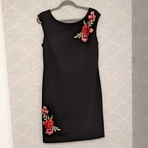 Jessica Howard Black Dress with Rose Accents